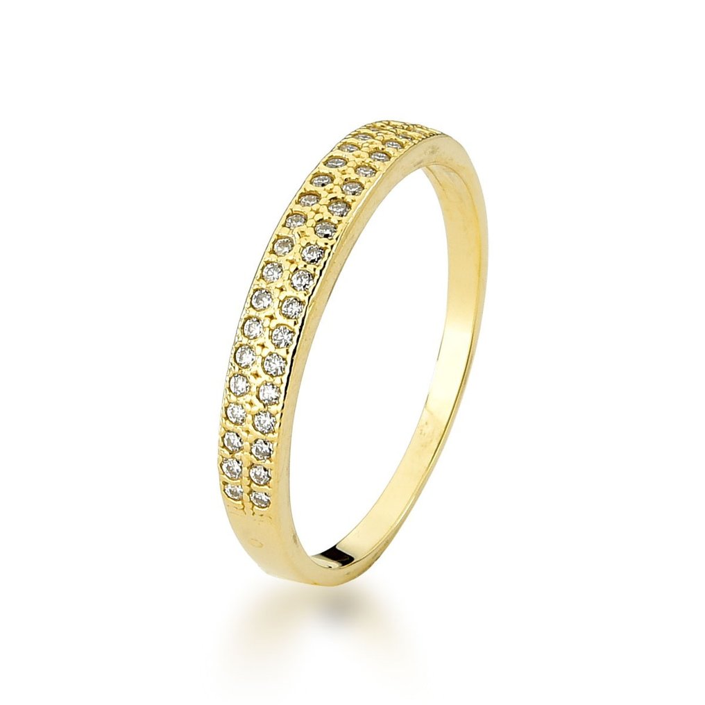 Bague - 14 carats Or jaune - 0.47ct. tw. Diamant (Naturelle) - 802752 #1.0