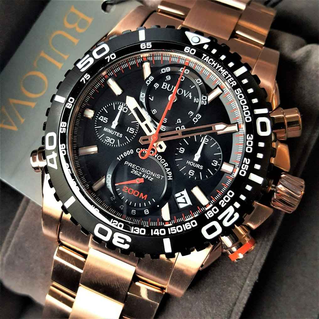 Bulova Precisionist Chronograph 1 1000 Sweeping Ultra High Frequency 262 kHz Spinner 98B213 Uomo Nuovo Catawiki