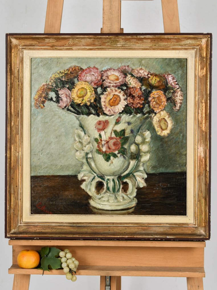 Georges Le Brun (1873-1914) - Vase avec Immortelles #2.1