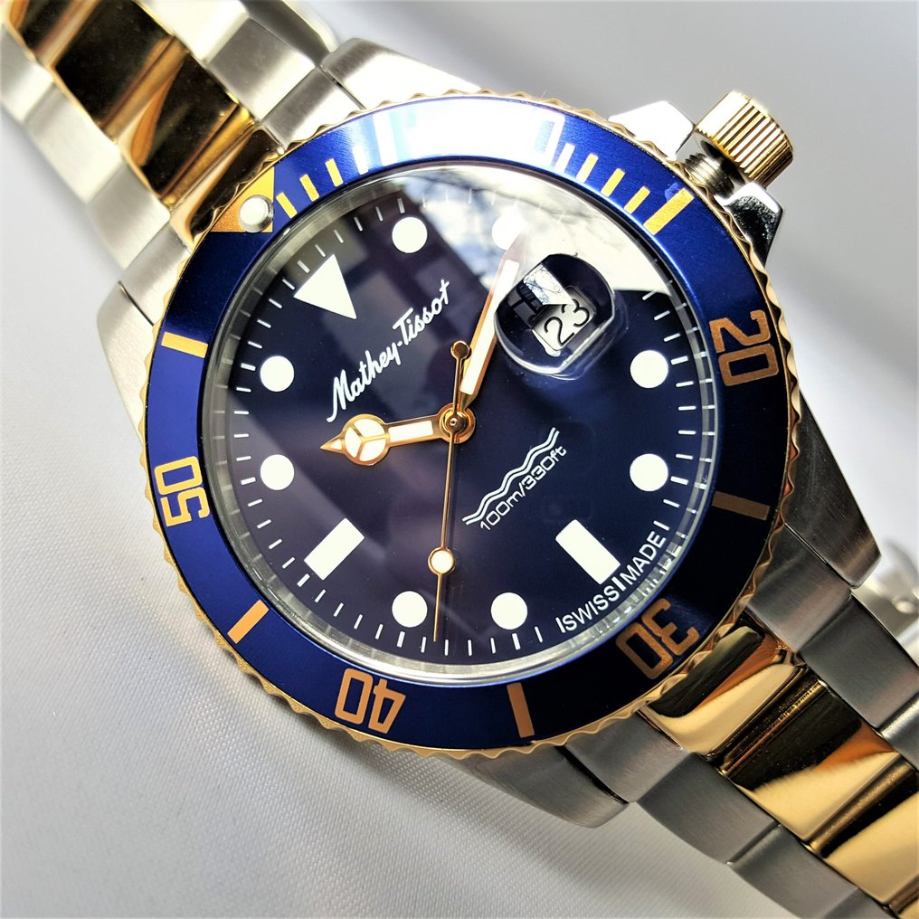 Mathey-Tissot - Swiss Diver - Deep Blue - 18K Gold - New - No reserve price - Men - 2025 #1.0