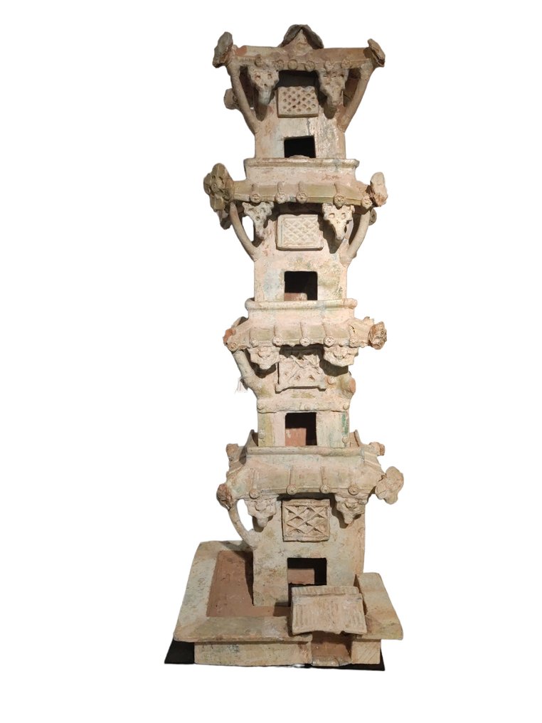 Altchinesisch Keramik Hausarchitekturmodell mit Thermolumineszenztest - 106 cm #1.2