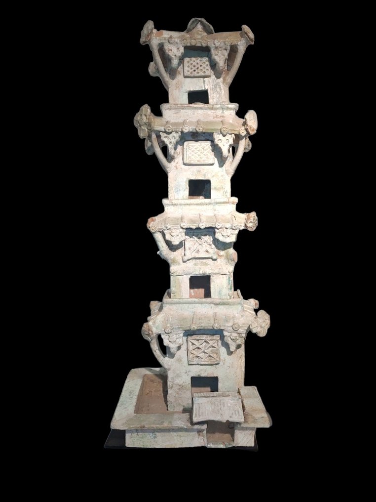 Antico cinese Ceramica Modello architettonico della casa con test di termoluminescenza - 106 cm #2.1