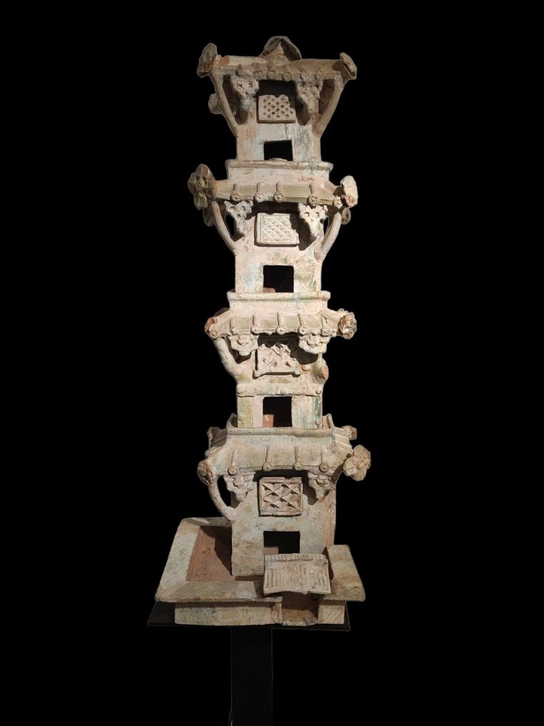 Altchinesisch Keramik Hausarchitekturmodell mit Thermolumineszenztest - 106 cm #1.1