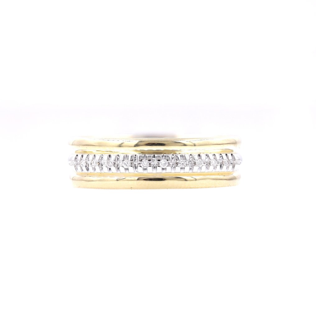 18 kt. Sárga arany - Gyűrű - 0.05 ct Gyémánt #1.1