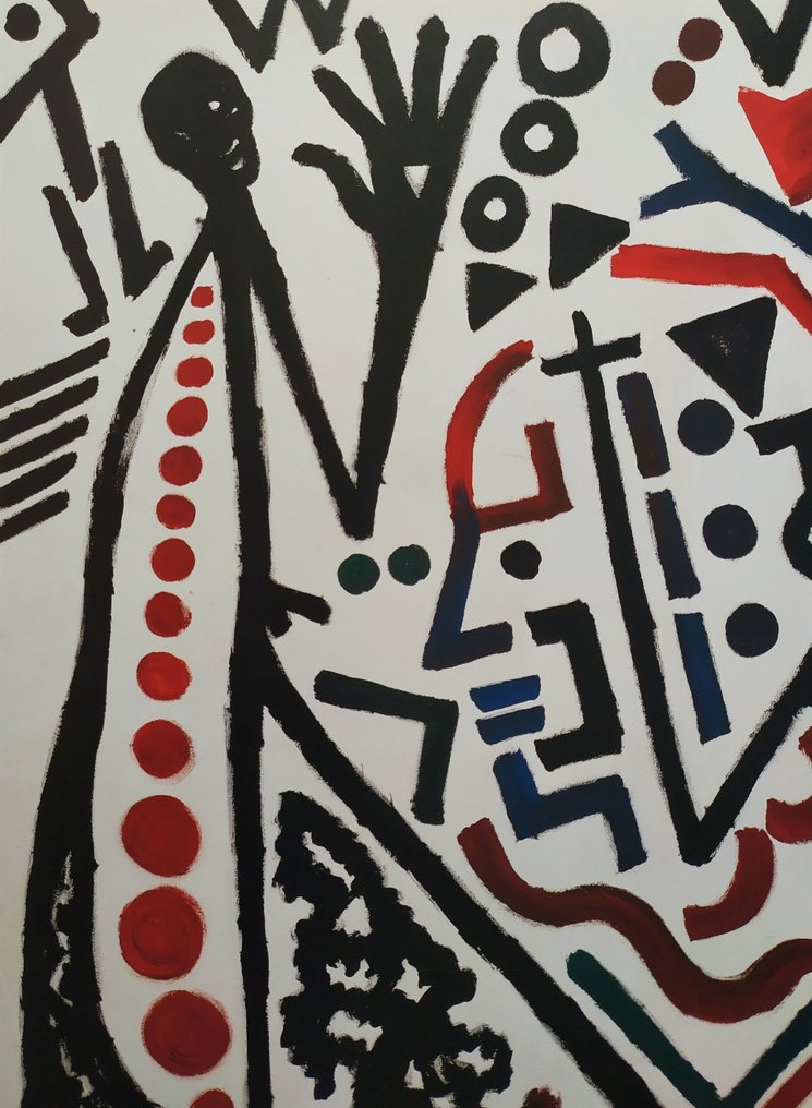 A.R. Penck (1939-2017) - "Die Zukunft des Emigranten II, 1983" - (70x90cm) #1.0