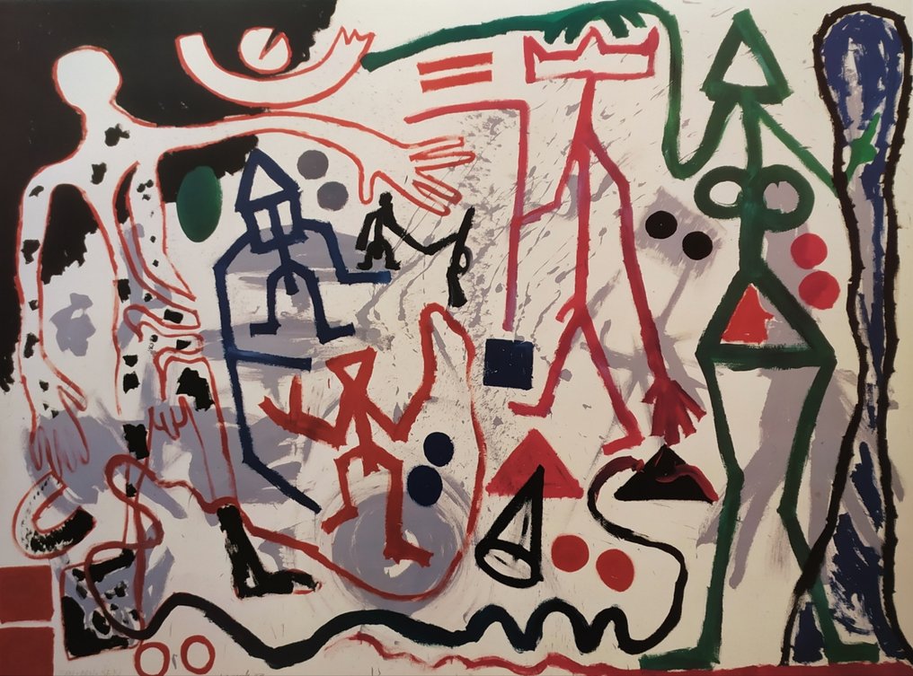 A.R. Penck (1939-2017) - "Ten X Den X Zen 1, 1983" - (70x90 cm) #2.1