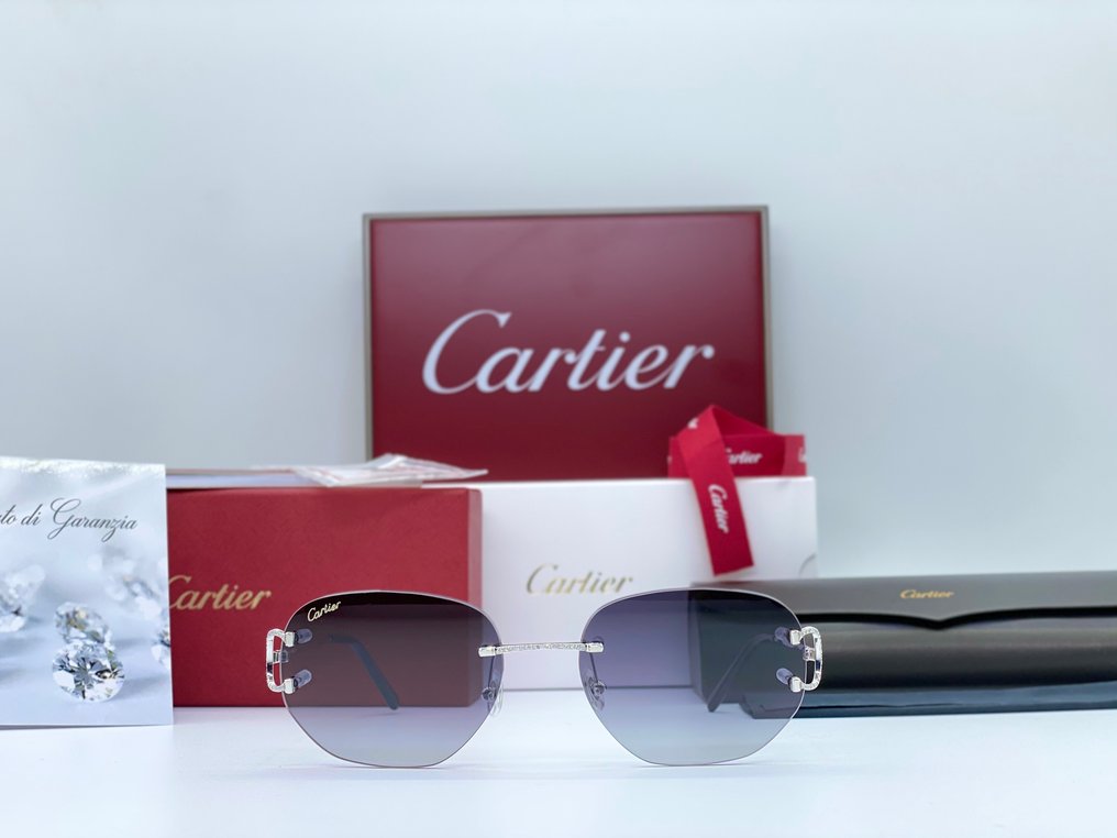 Cartier - Piccadilly Silver Diamond (No Customs Duties) - Zonnebril #2.2