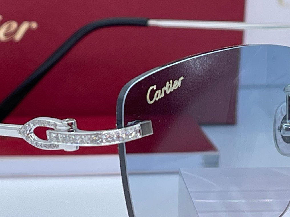 Cartier - Harmattan Diamond 0,71CT Silver - Okulary przeciwsłoneczne #1.1