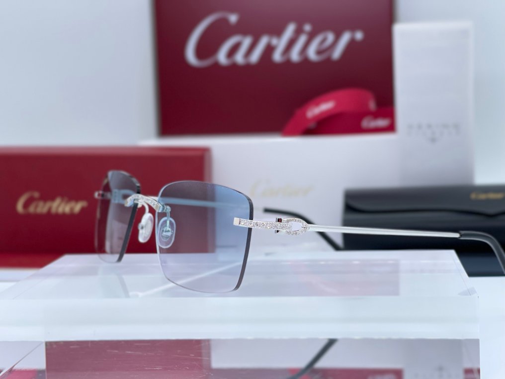 Cartier - Harmattan Diamond 0,71CT Silver - Gafas de sol #3.1