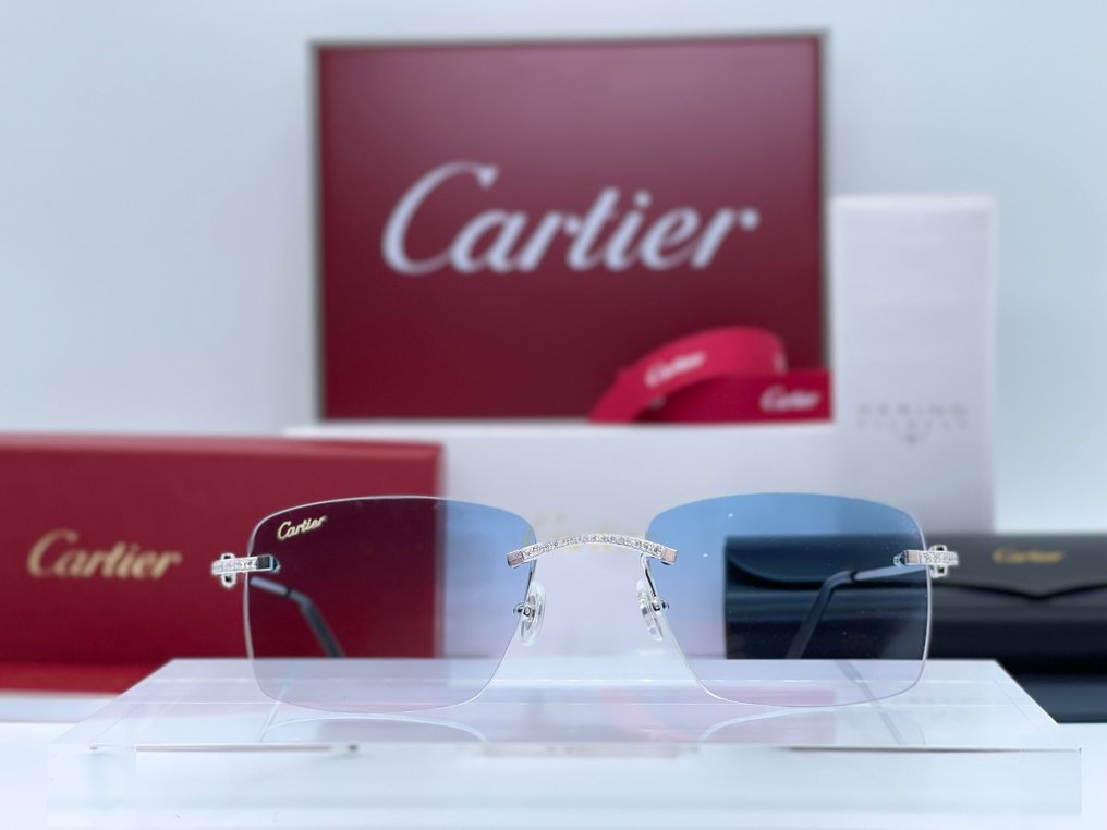Cartier - Harmattan Diamond 0,71CT Silver - Okulary przeciwsłoneczne #2.2