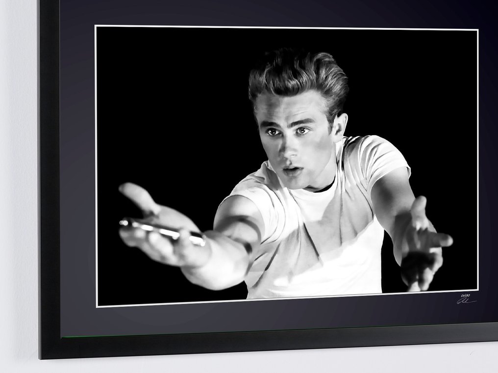 Rebel Without a Cause 1955 - James Dean «Jim Stark » - Fine Art Photography - Luxury Wooden Frame 70X50 cm - Limited Edition 01 of 30 - Serial 20164 - Original Certificate (COA), Hologram - 100% New. Shipping Reduction from 3 items #4.3