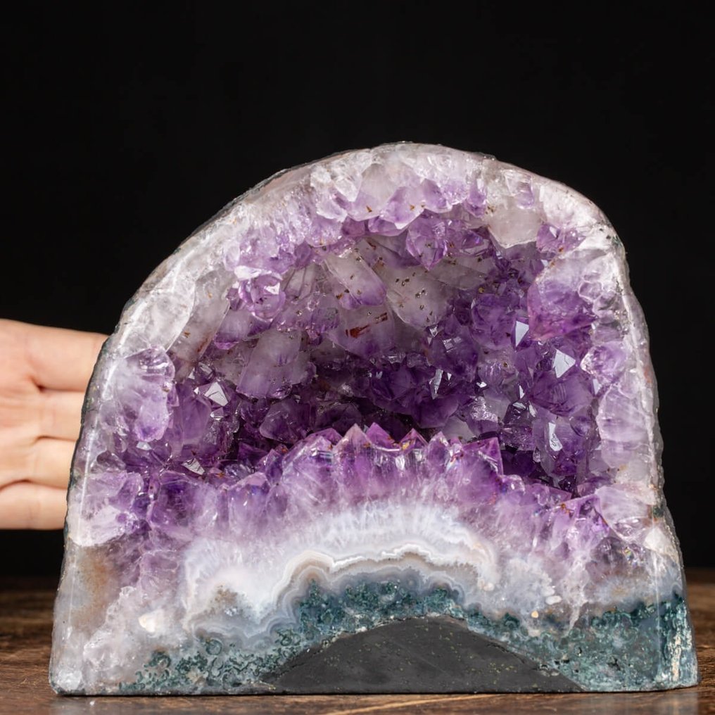 Top Quality Brazilian Amethyst - Cathedral - Height: 160 mm - Width: 180 mm- 3590 g #1.1