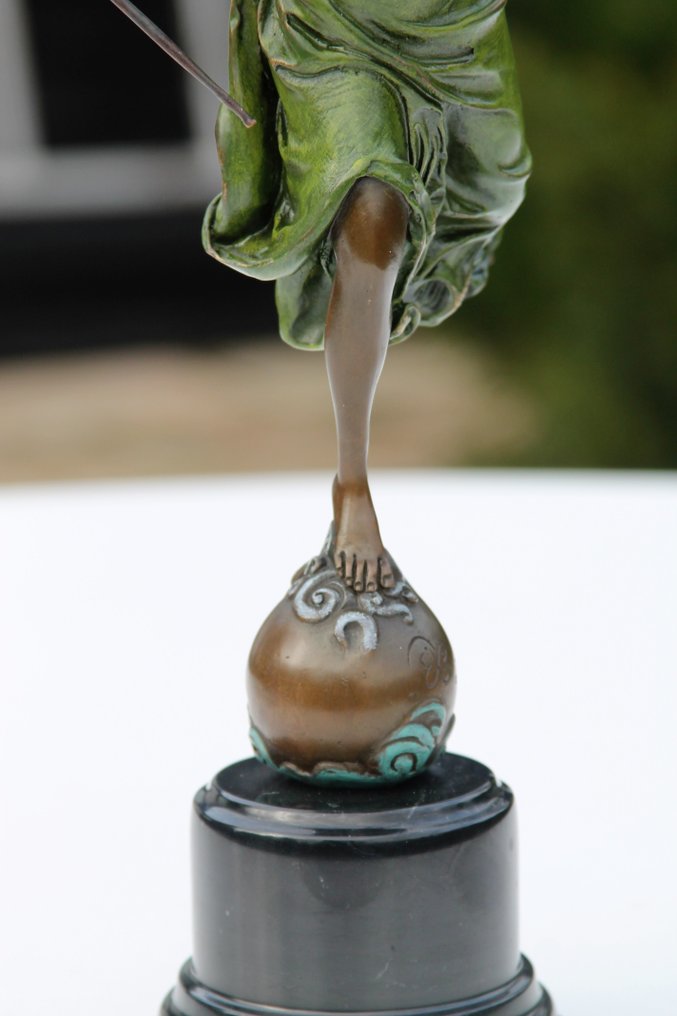 Statue, winged victory - 35 cm - bronse marmor #3.2