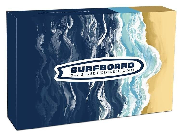 Australien. 2 Dollars 2020 Surfboard, 1 Oz (.999) #3.2