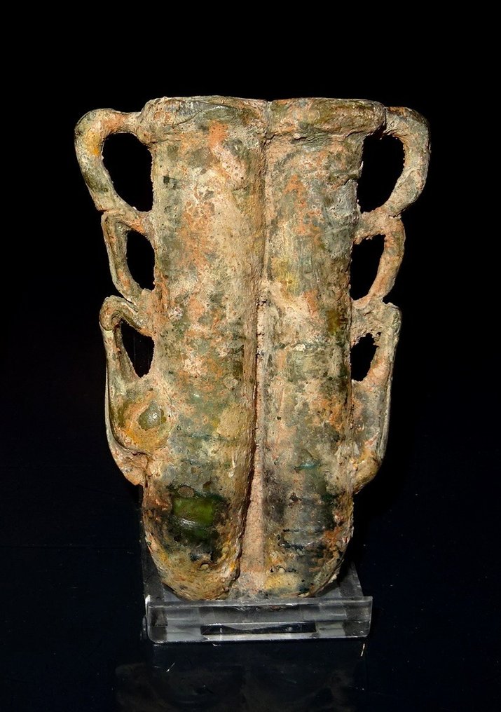 古罗马 公元2世纪玻璃双香膏瓶 #3.2