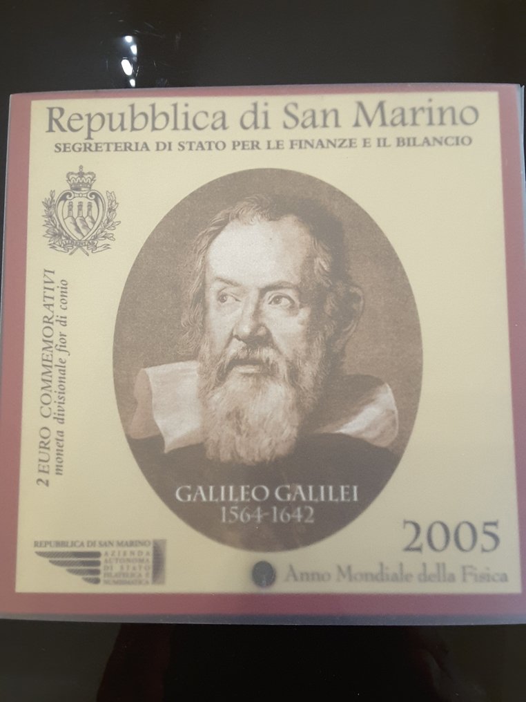 圣玛利诺. 2 Euro 2005 "Galileo Galilei"  (没有保留价) #3.2