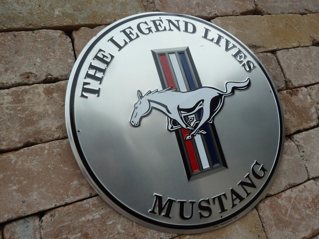 标志 - 福特野马 福特美国 铝制标牌 60厘米 - 福特美国 - 铝 #1.0