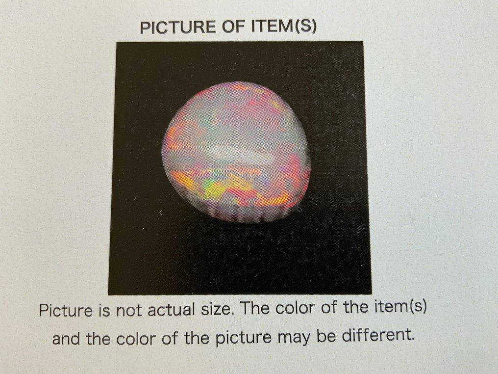 Opal - 25.96 ct - Antwerp Laboratory for Gemstone Testing (ALGT) #2.1