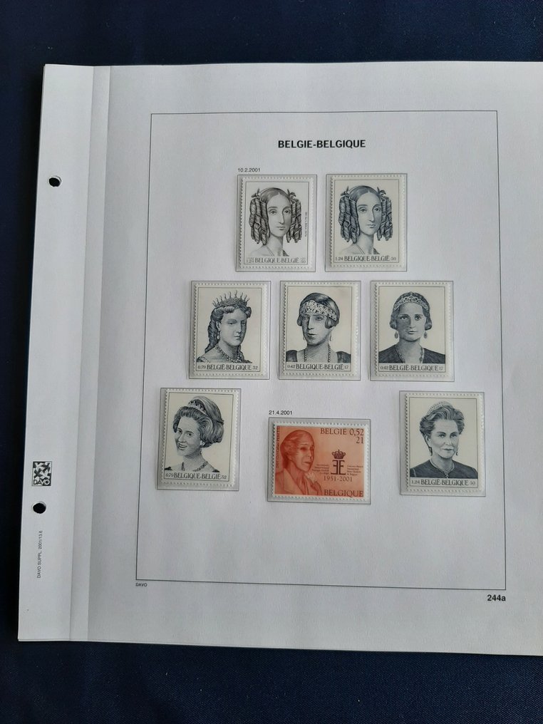 Belgium 2000/2004 - The stamps from the blocks and booklets according to the DAVO guidelines. #1.0