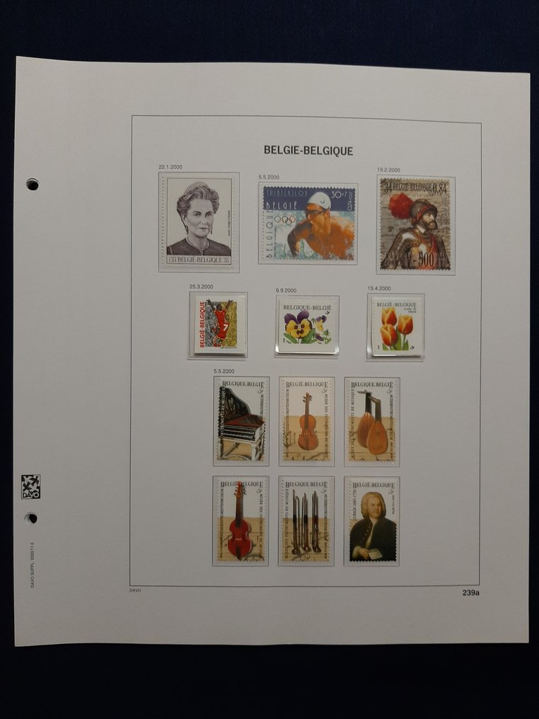 Belgium 2000/2004 - The stamps from the blocks and booklets according to the DAVO guidelines. #1.0