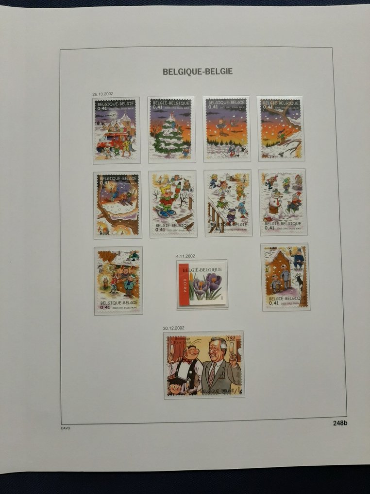 Belgium 2000/2004 - The stamps from the blocks and booklets according to the DAVO guidelines. #4.3