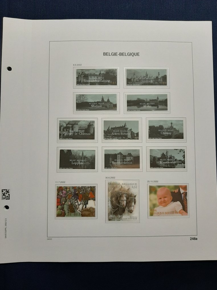 Belgium 2000/2004 - The stamps from the blocks and booklets according to the DAVO guidelines. #3.2