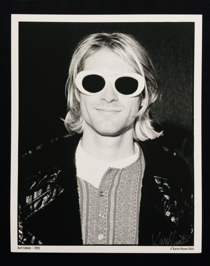 Nirvana, Kurt Cobain - Signed Photo by the Photographer Karen Mason Blair - 20x25 cm - Signed memorabilia - Photo #1.1