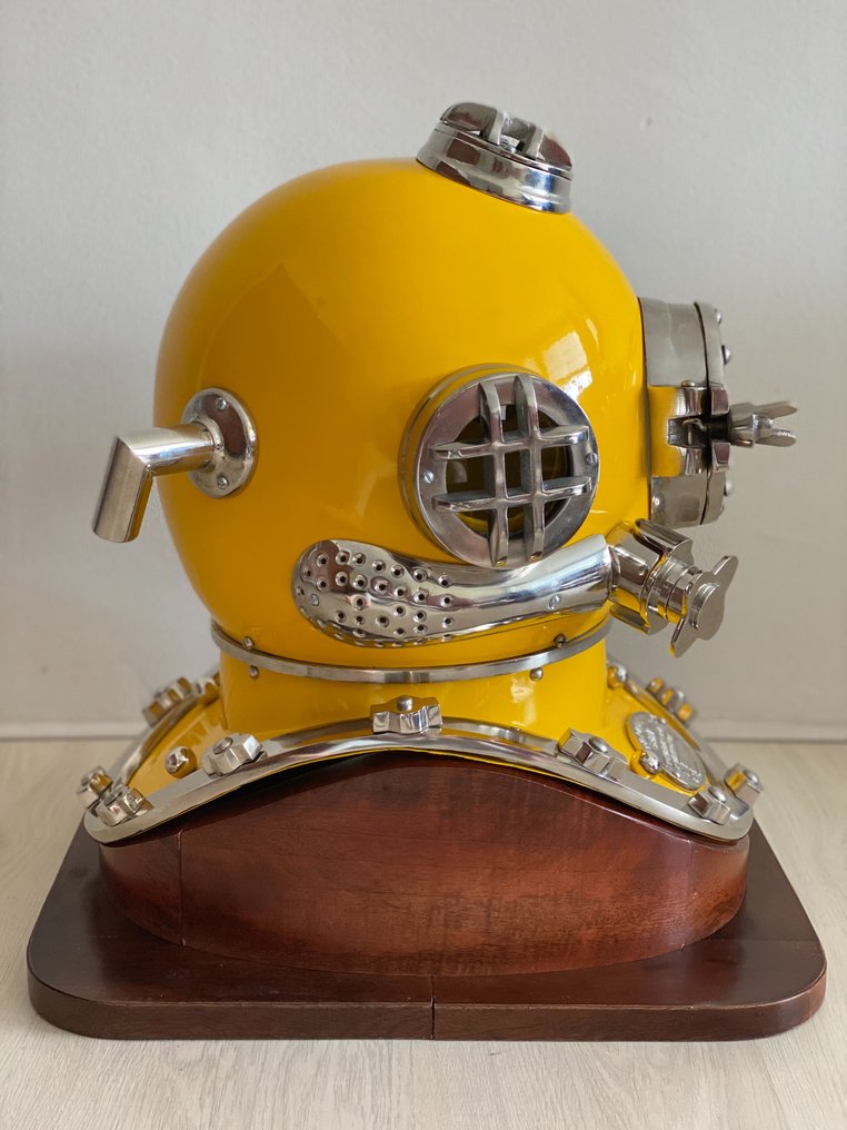 潜水头盔 - XXL Nautische Duikhelm Mark V Morse Diving Equipment Co Inc - 搪瓷, 钢, 黄铜 #2.1