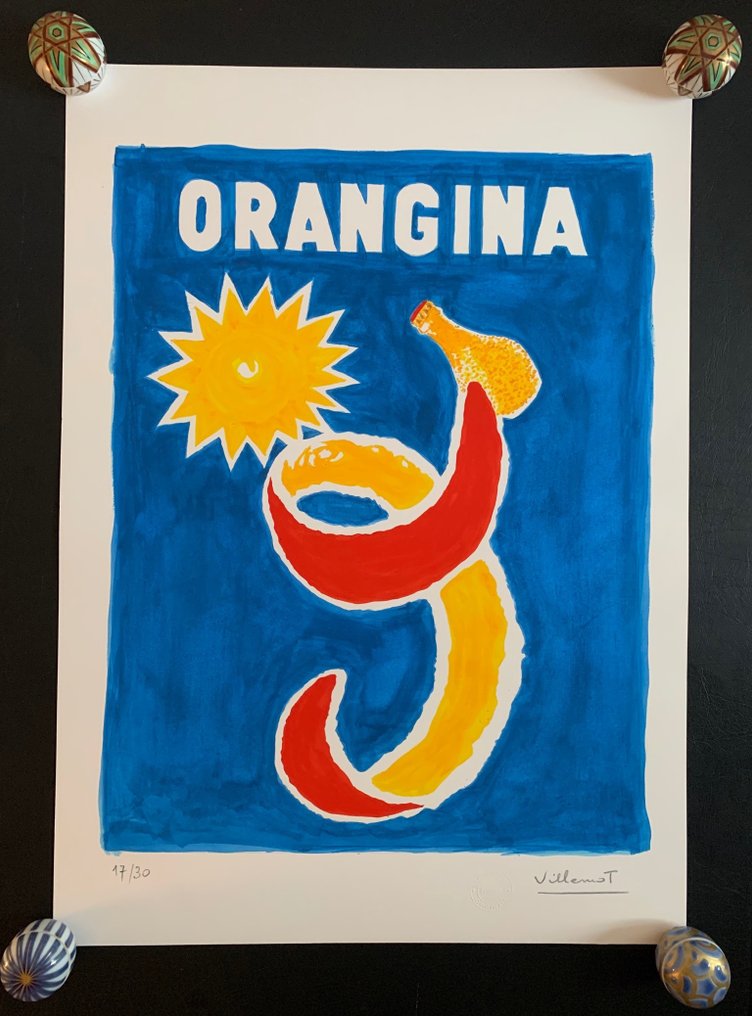 Bernard Villemot - Lithographie originale Orangina #1.0