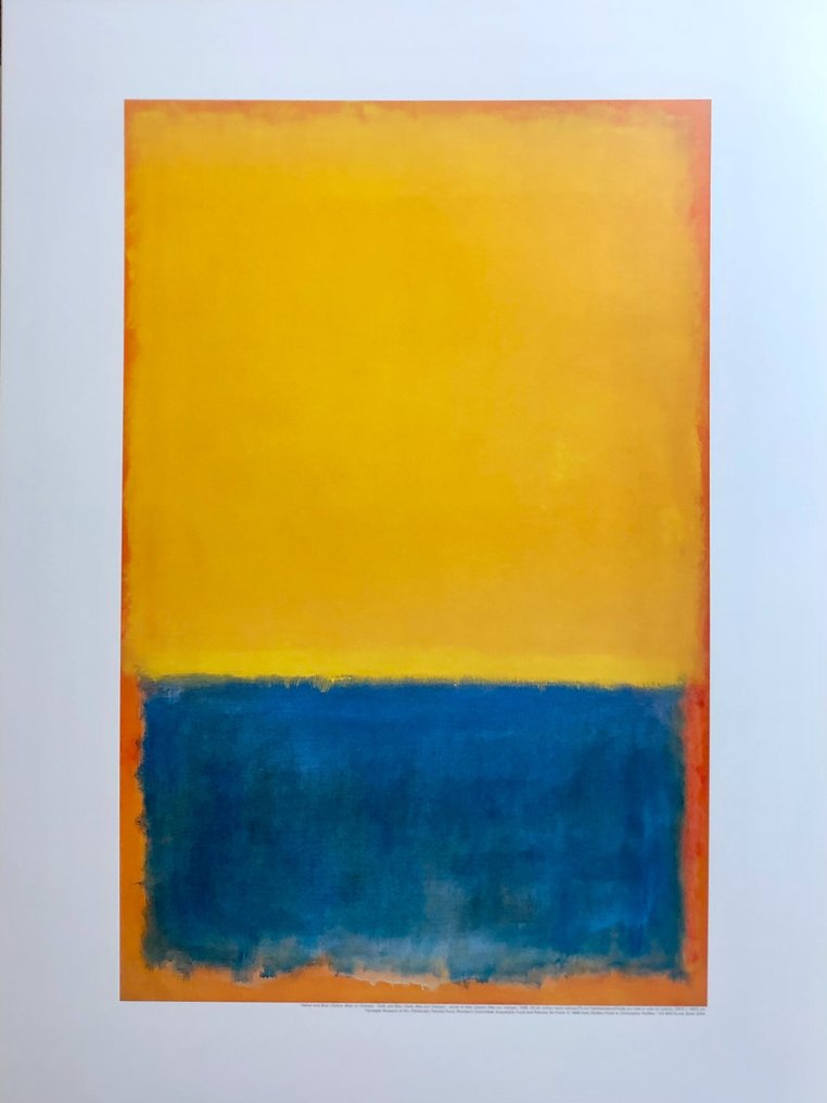 Mark Rothko - Yellow and Blue (Yellow and Blue on Orange) #1.0