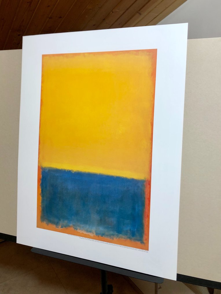 Mark Rothko - Yellow and Blue (Yellow and Blue on Orange) #1.0