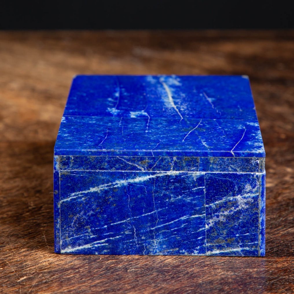 Really exclusive item - precious jewelry box - AAA quality lapis lazuli from Afghanistan mines. - Height: 205 mm - Width: 90 mm- 690 g #4.3