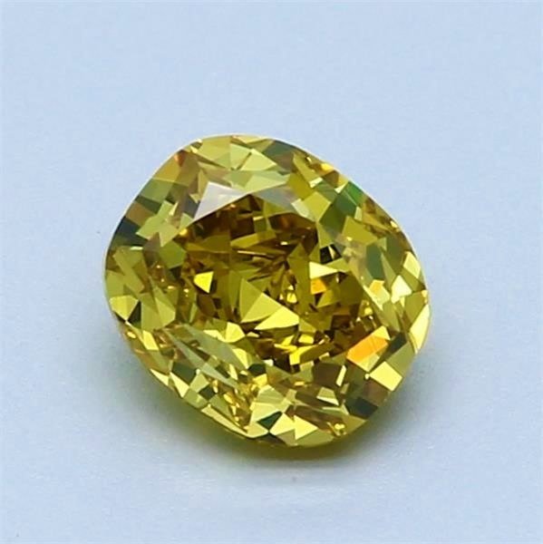 2 pcs 钻石  (经彩色处理)  - 2.10 ct - 枕形 - Fancy deep 稍帶棕色的 黄色 - VS1 轻微内含一级 - 美国宝石研究院（GIA） #4.3