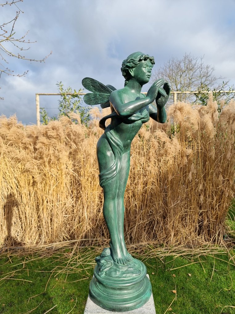 Skulptur, Fairy with Flute - 91 cm - Brons #4.3