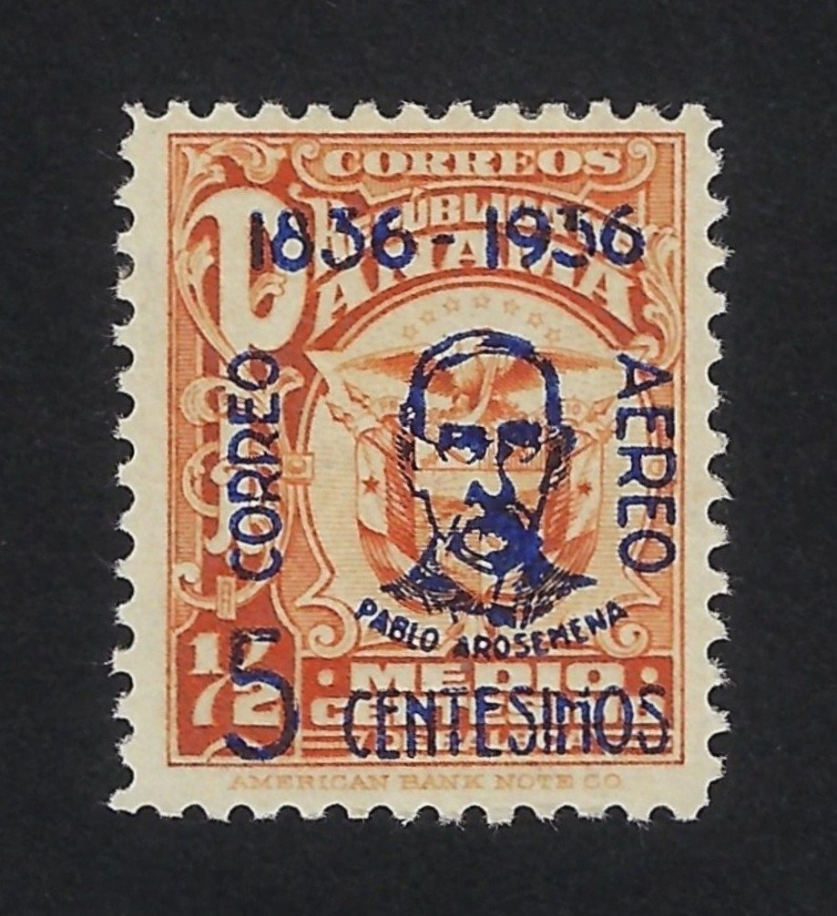 Παναμάς 1936 - Airmail Arosemena 5c σε 1/2c πορτοκαλί σφάλμα. - Scott N. C19 #1.0