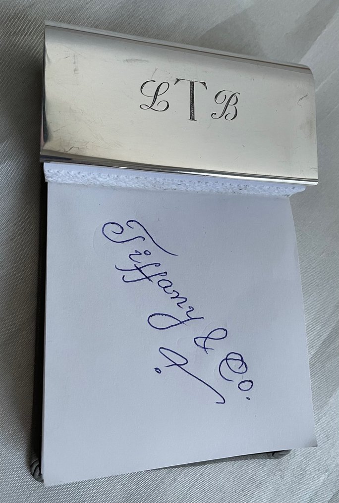 Tiffany & Co. 925 Sterling Silver Paper Notepad Holder, Collectable - Tablilla de escritura - .925 plata #1.2