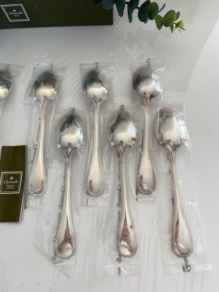 Christofle - Κουτάλι - Σετ 12 κουταλιές της σούπας μοντέλο Spatour σε blister. - Ασημένιο μέταλλο #4.3
