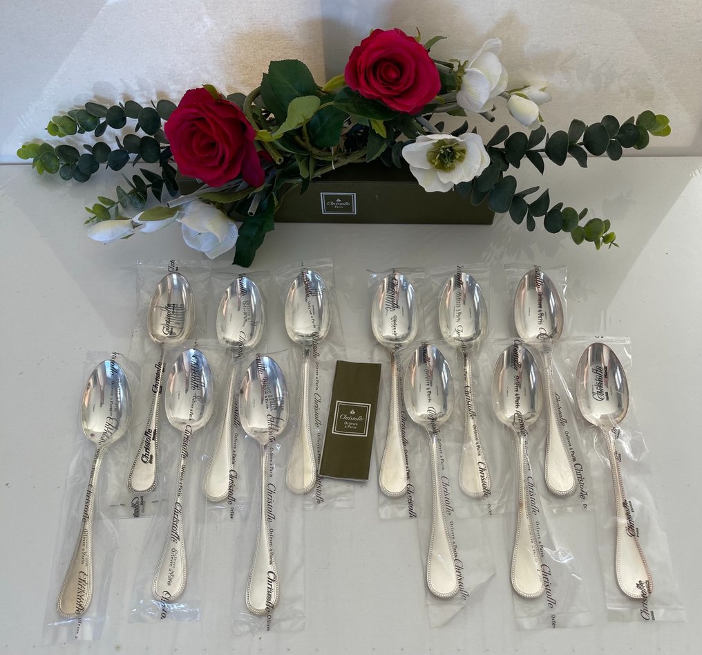 Christofle - Κουτάλι - Σετ 12 κουταλιές της σούπας μοντέλο Spatour σε blister. - Ασημένιο μέταλλο #1.0