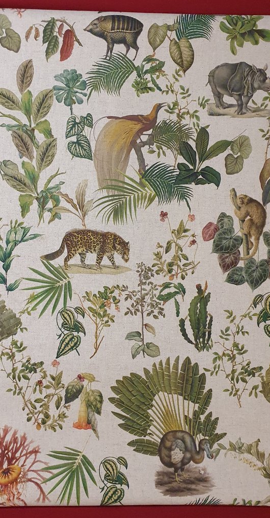 300x280厘米!“灭绝动物”系列,采用独家Quagga、猩猩和渡渡鸟的布料,效果为亚麻质感,限量版。 - 纺织品 - 300 cm - 280 cm #3.2