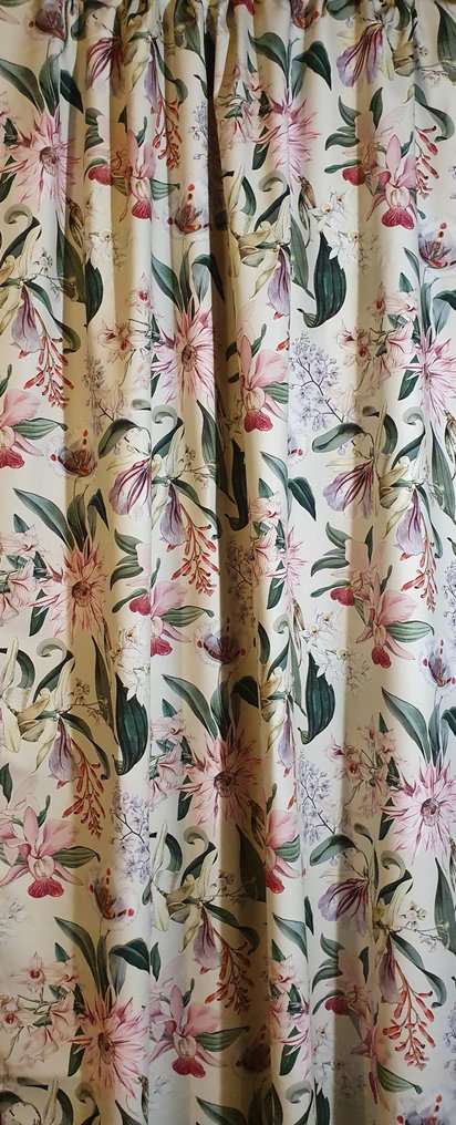 300x280cm! Eksklusivt stoff med realistiske orkidéer - Art Nouveau - Artmaison Eksklusiv utvalgs - Tekstil  - 300 cm - 280 cm #4.3