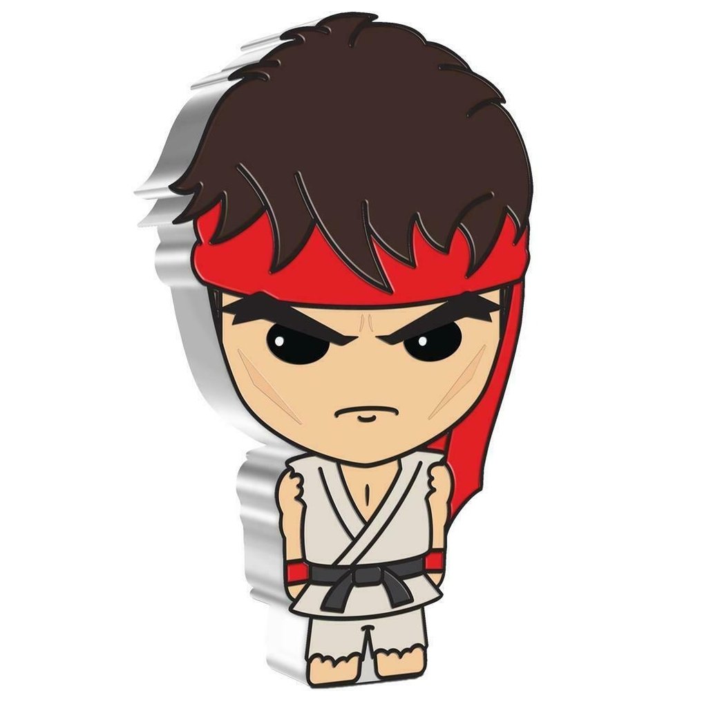 Niue. 2 Dollars 2021 - Chibi Coin - Street Fighter (1) - Ryu- 1 Oz with BOX and COA (Ingen reservasjonspris) #1.0