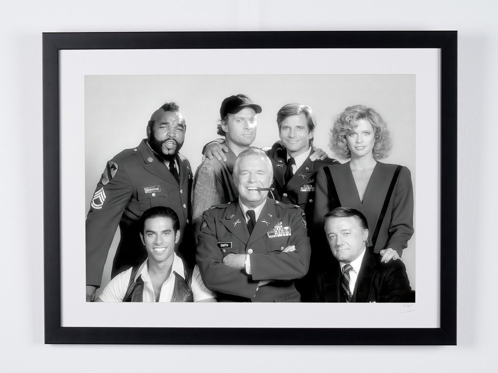 The A-Team - Classic TV - Hannibal, Face, Murdock, B.A - Cast Final Season - - Fine Art Photography - Luxury Wooden Framed 70X50 cm - Limited Edition Nr 07 of 50 - Serial ID 16758 - Original Certificate (COA), Hologram - 100% New. Shipping Reduction from 3 items #1.0