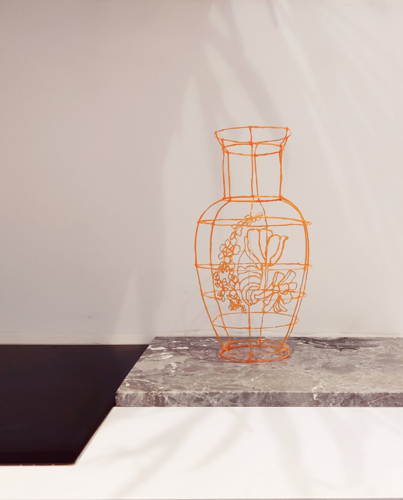 Iris Lucia Design - Iris Lucia - Vase -  3D DRAW VASE | ORANGE  - Biodegradable print fillament #3.2