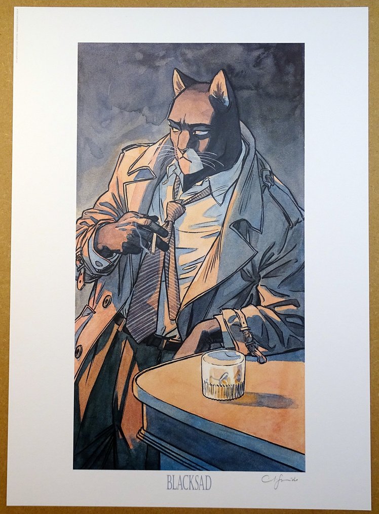 Guarnido, Juanjo - 1 Offset Print - Blacksad - John Blacksad au bar - 2013 #1.0