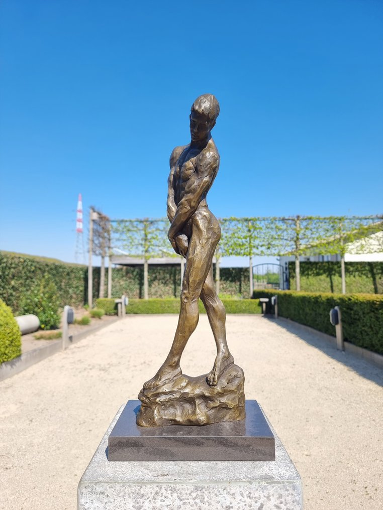Sculpture, Strong man - 49 cm - Bronze #2.1