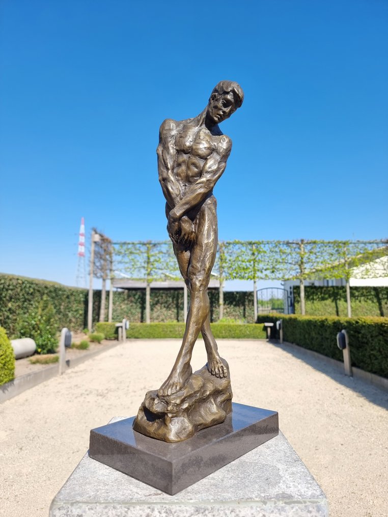 Sculpture, Strong man - 49 cm - Bronze #1.1