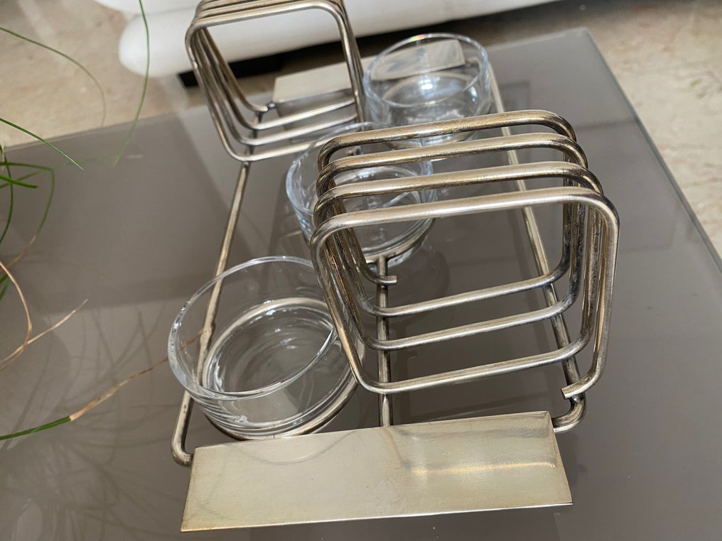 Christofle, Fleuron - Morgenbakke sæt - Glas, Forsølvet #2.1