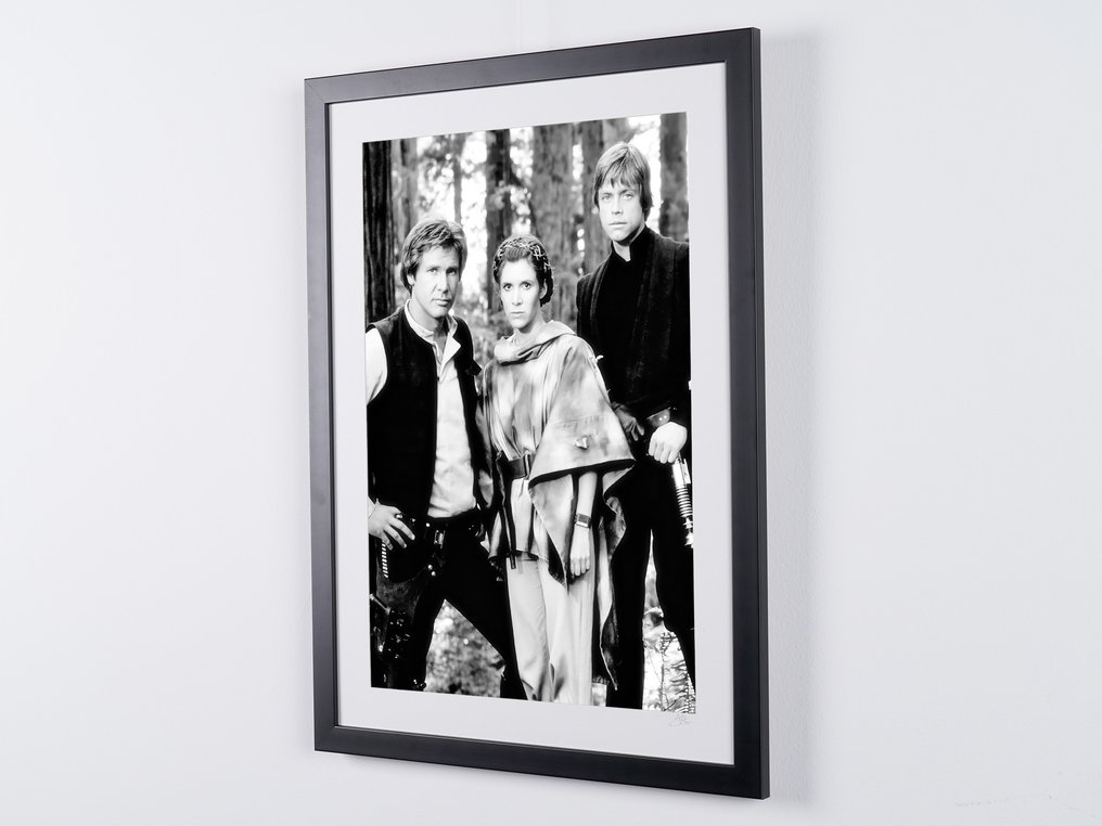 Star Wars Episode VI: Return of the Jedi, Han Solo, Princess Leia Organa and Luke Skywalker - Fine Art Photography - Luxury Wooden Framed 70X50 cm - Limited Edition Nr 02 of 50 - Serial ID 16781 - Original Certificate (COA), Hologram - 100% New. Shipping Reduction from 3 items #3.2