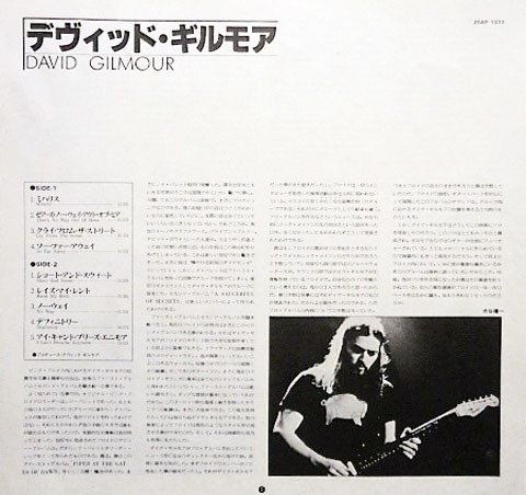David Gilmour - David Gilmour / First "Must-Have "! From The One Of The Greatest Guitarists Of All Time - LP - Japanische Pressung - 1978 #1.0