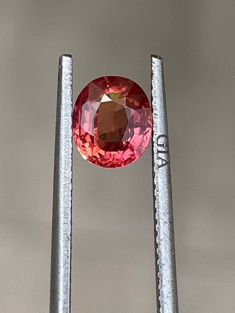 1 pcs  橙色, 红色 蓝宝石  - 1.04 ct - 美国宝石研究院（GIA） #1.0